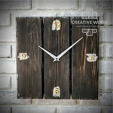 Панно в стиле Гранж Creative Wood Часы 4