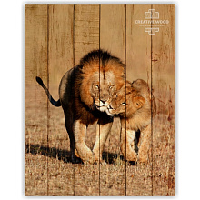 Панно с изображением льва Creative Wood ZOO ZOO - 31 Лев и львица